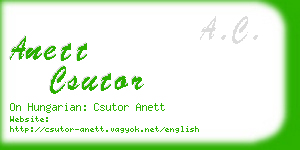 anett csutor business card